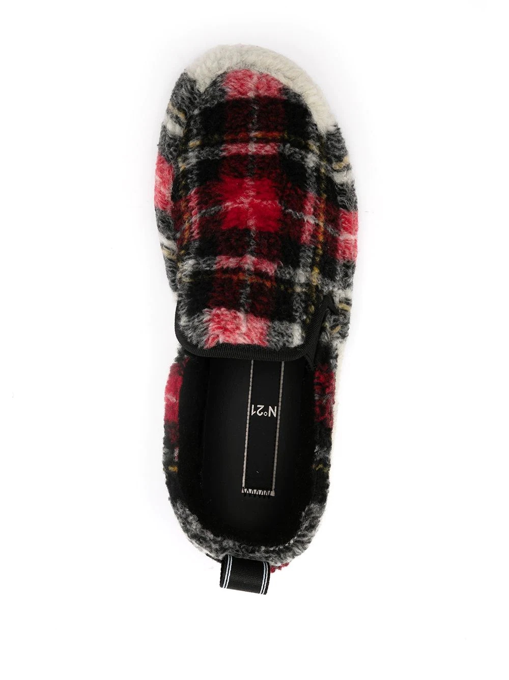 tartan eco-shearling slippers - 4