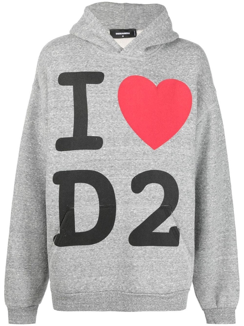 graphic-print cotton hoodie 1