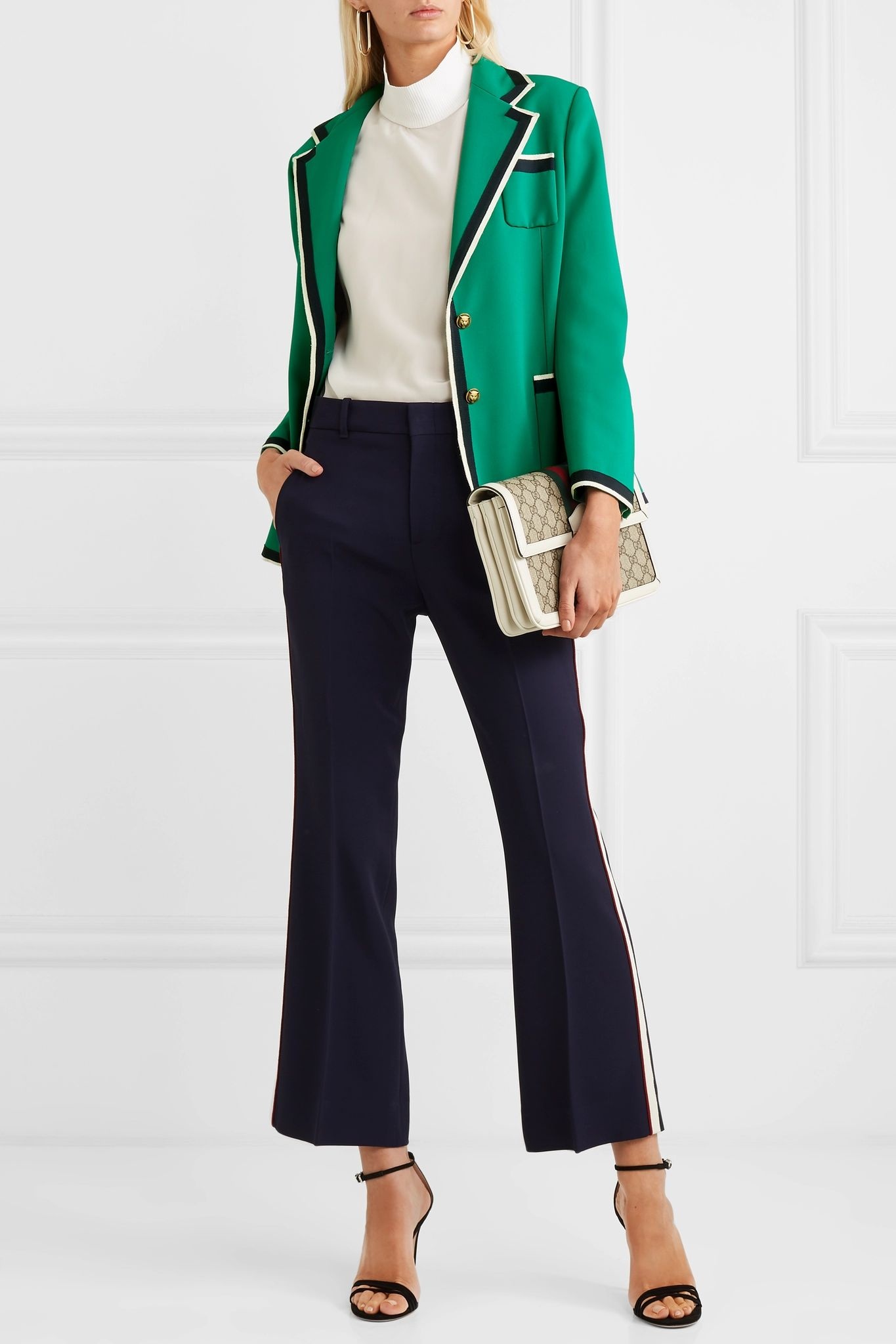 Grosgrain-trimmed cady blazer - 2