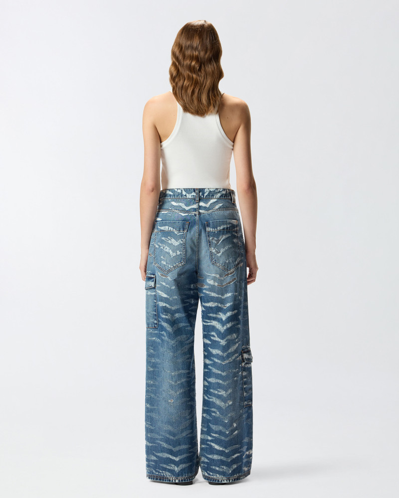 WIDE-LEG ZEBRA-PRINT JEANS 4