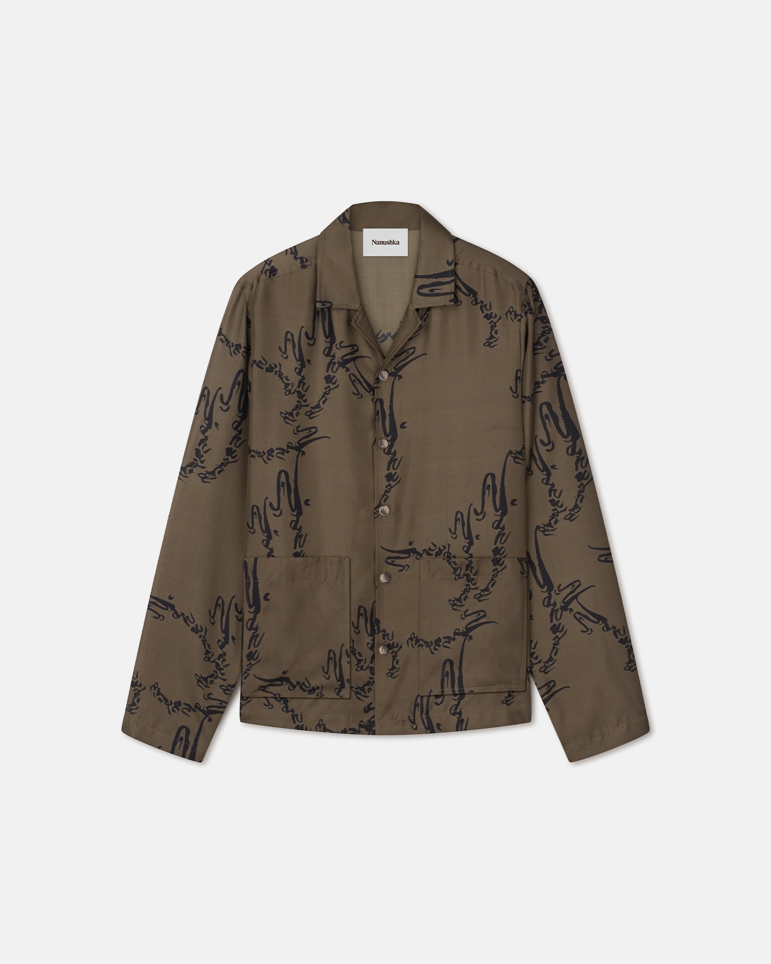 Printed Silk-Twill Shirt - 1