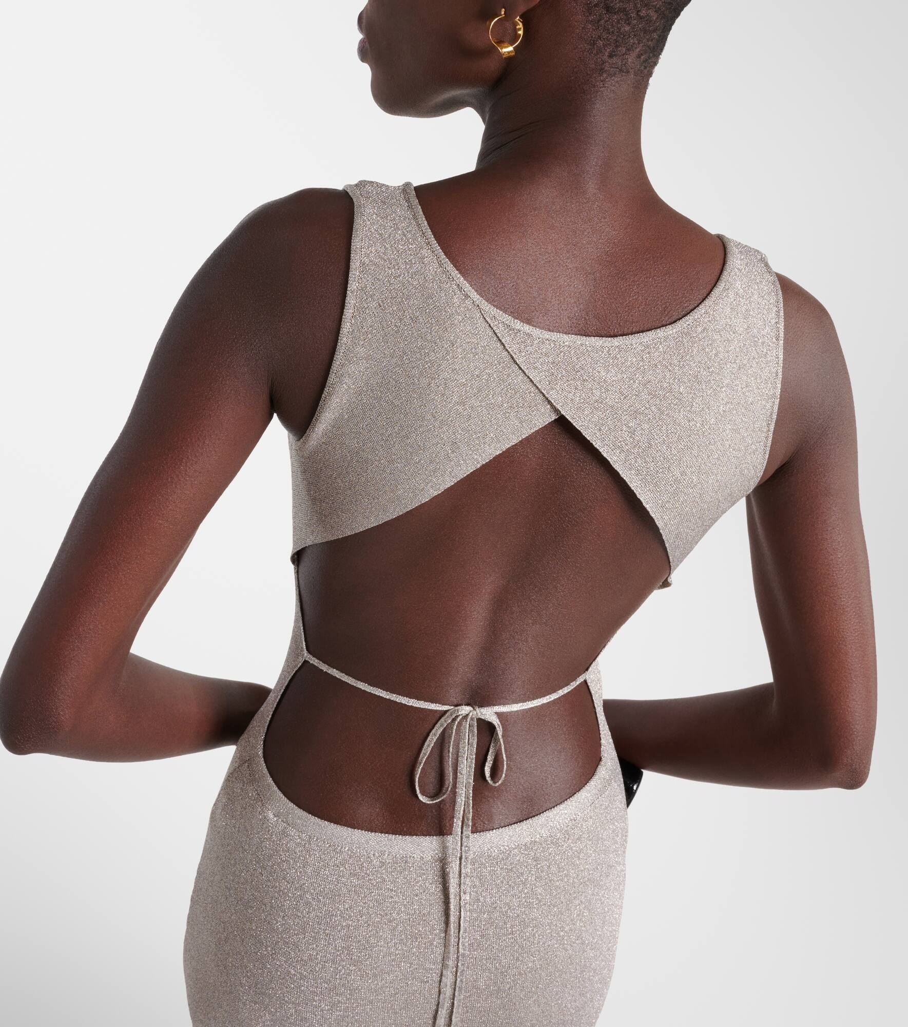 Metallic knit maxi dress - 6