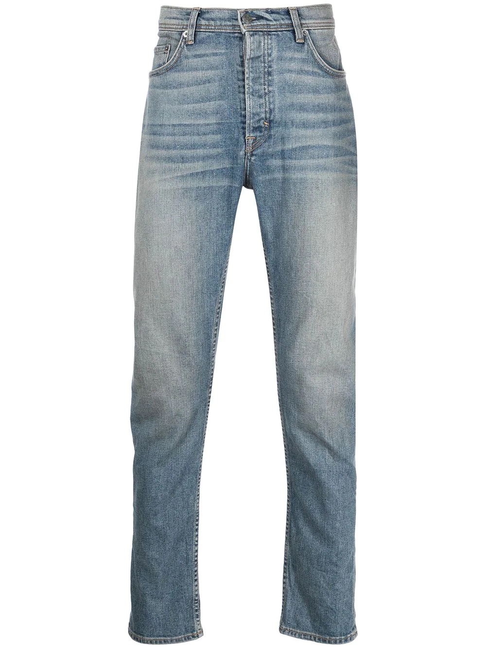 faded slim-fit jeans - 1