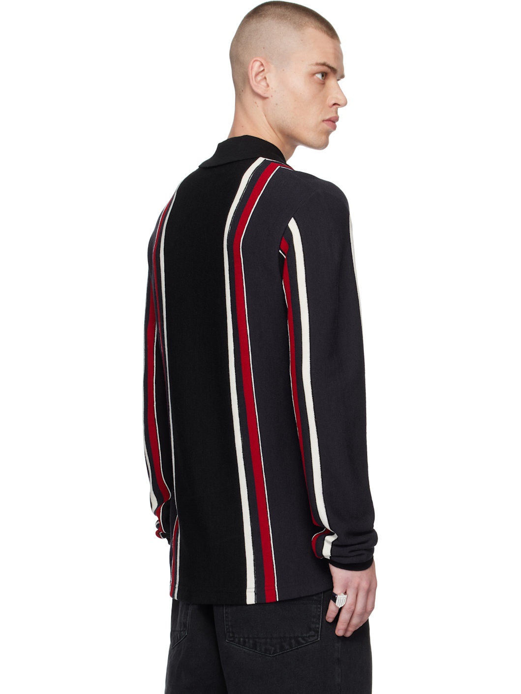 Multicolor Long Sleeve Embroidered Polo - 3