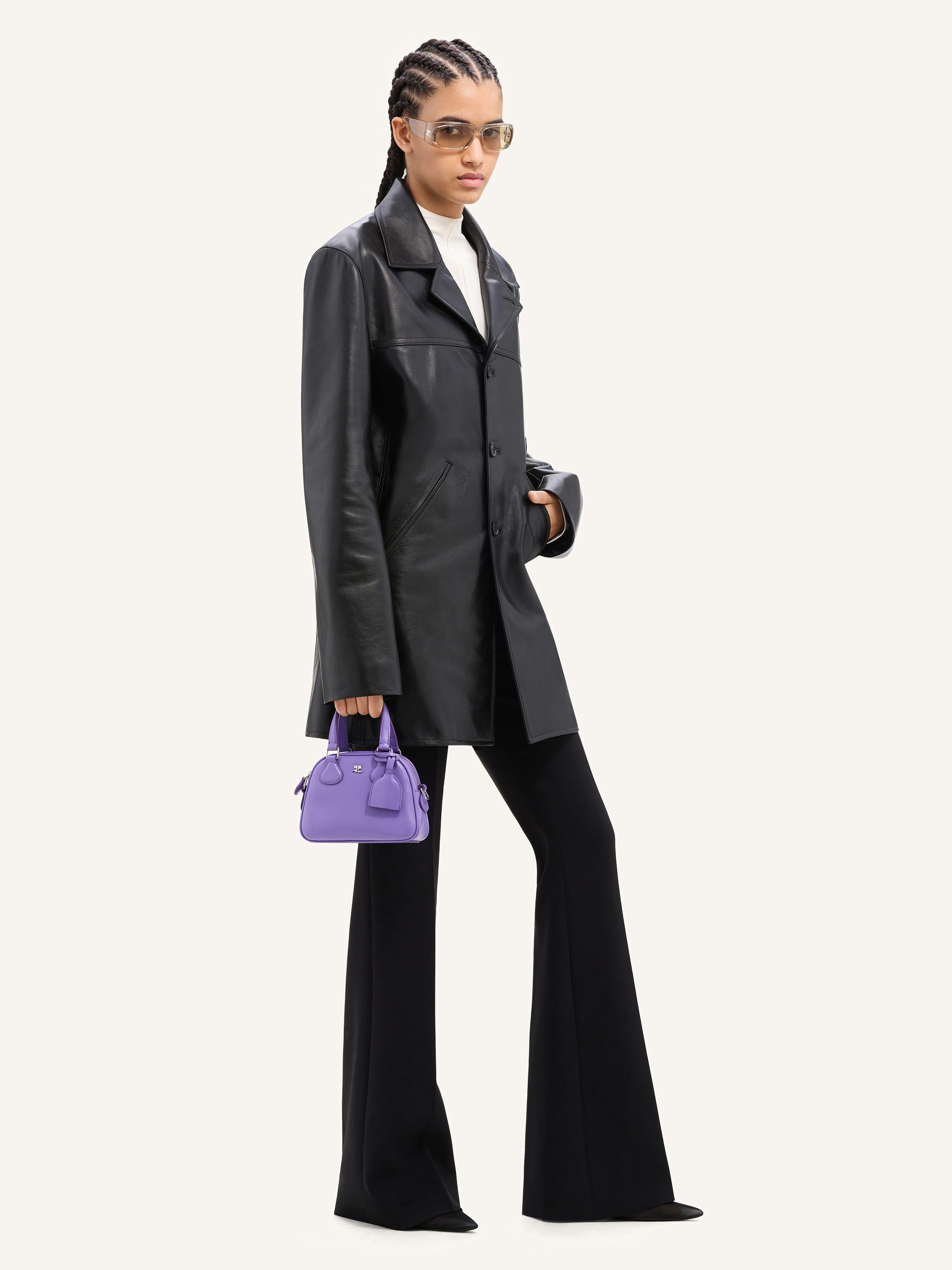 AC STUD MINI LEATHER BOWLING BAG - 5