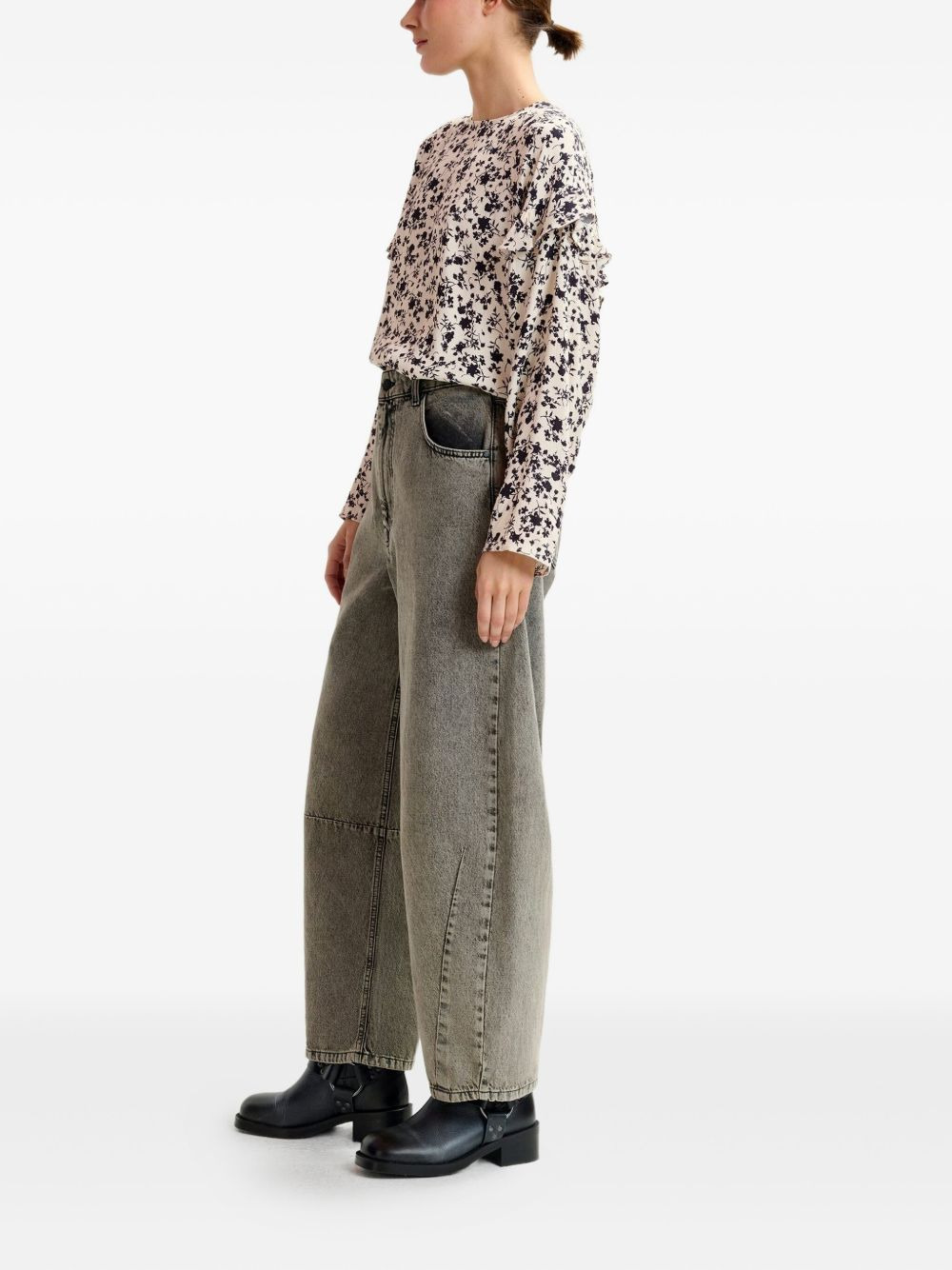 twisted-seam barrel jeans - 3