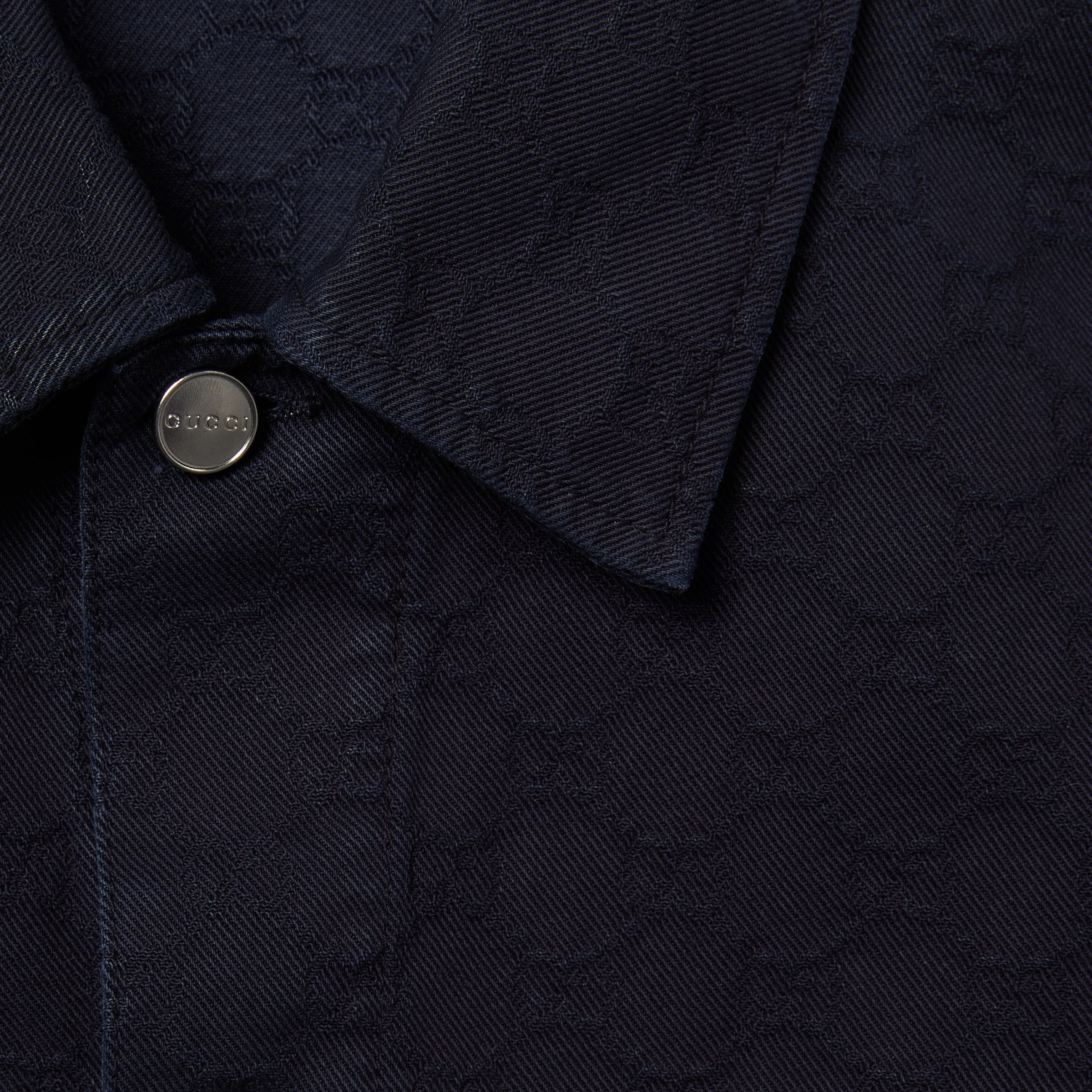 Bleached GG cotton denim jacquard shirt - 6