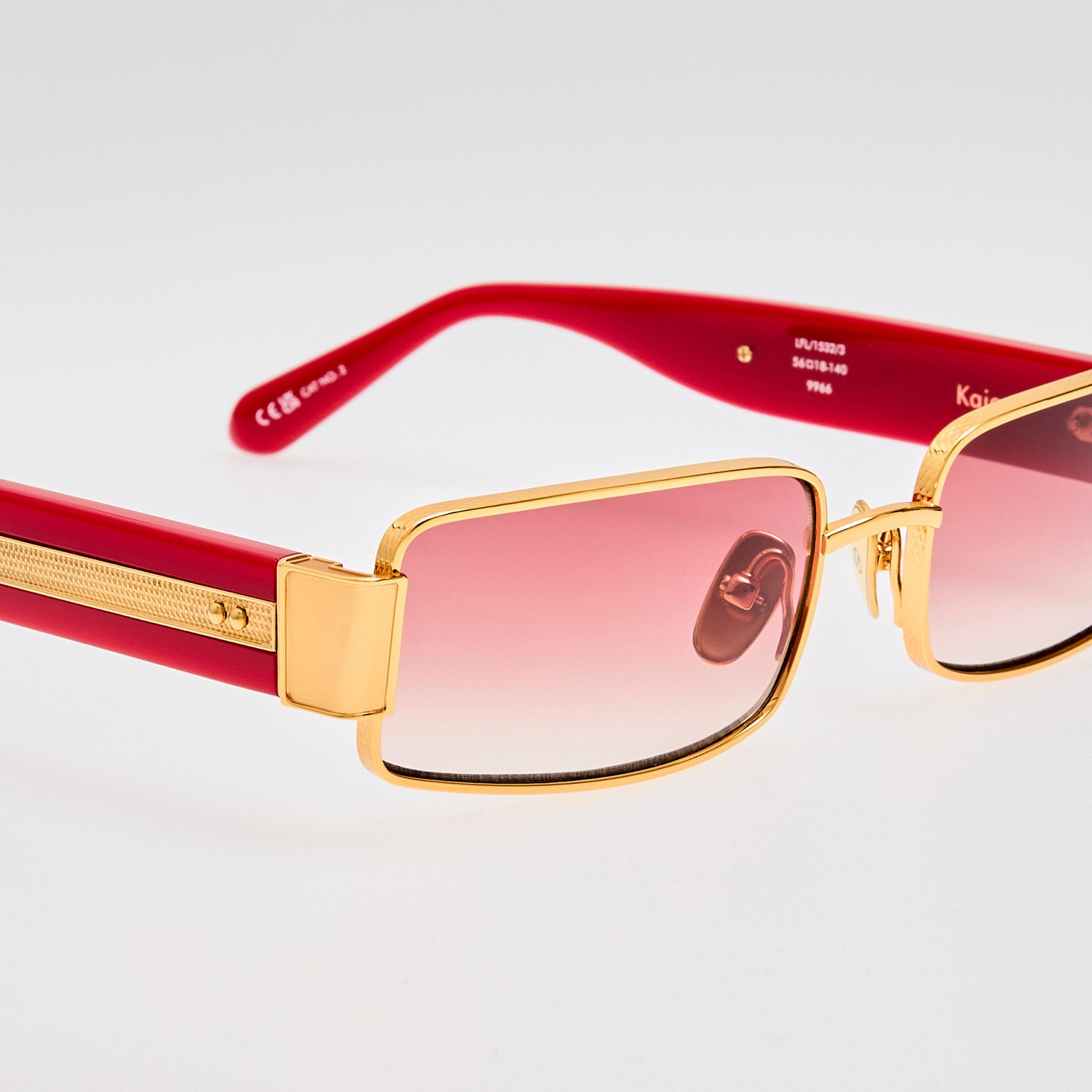 Kaia Sunglasses in Red and Gold - 5
