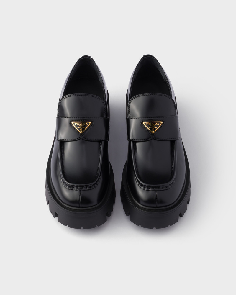 Brushed leather loafers 4