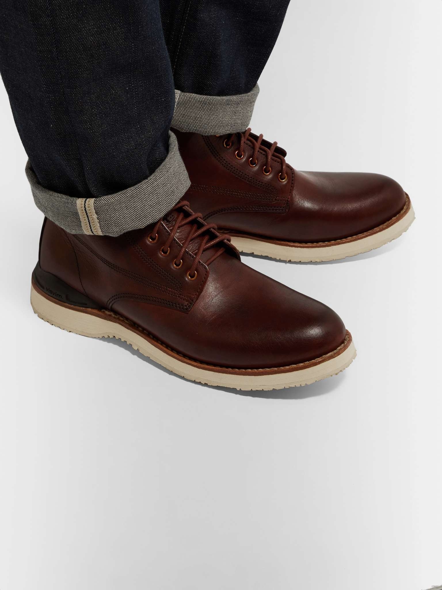 Virgil Burnished-Leather Boots - 2