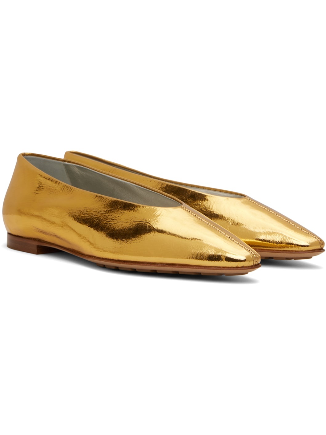 Gold Sofia Ballerina Flats - 4