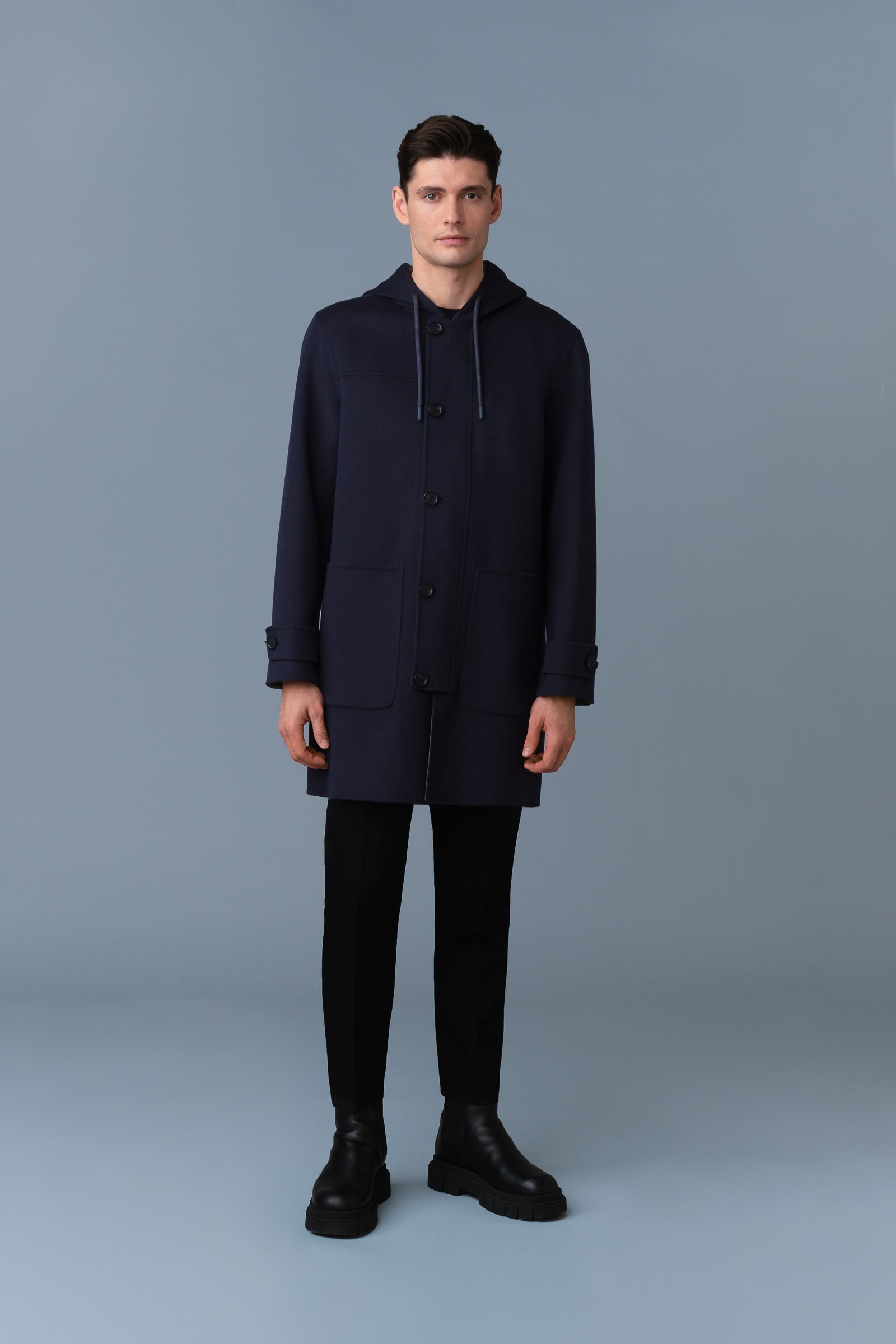 JOSHUA Double-Face Wool Long Coat - 3