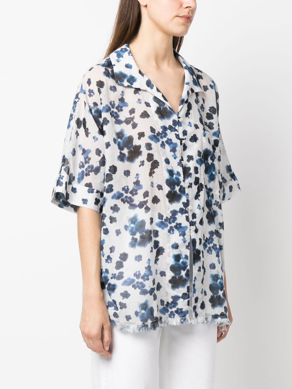 Mare abstract-print cotton shirt - 3