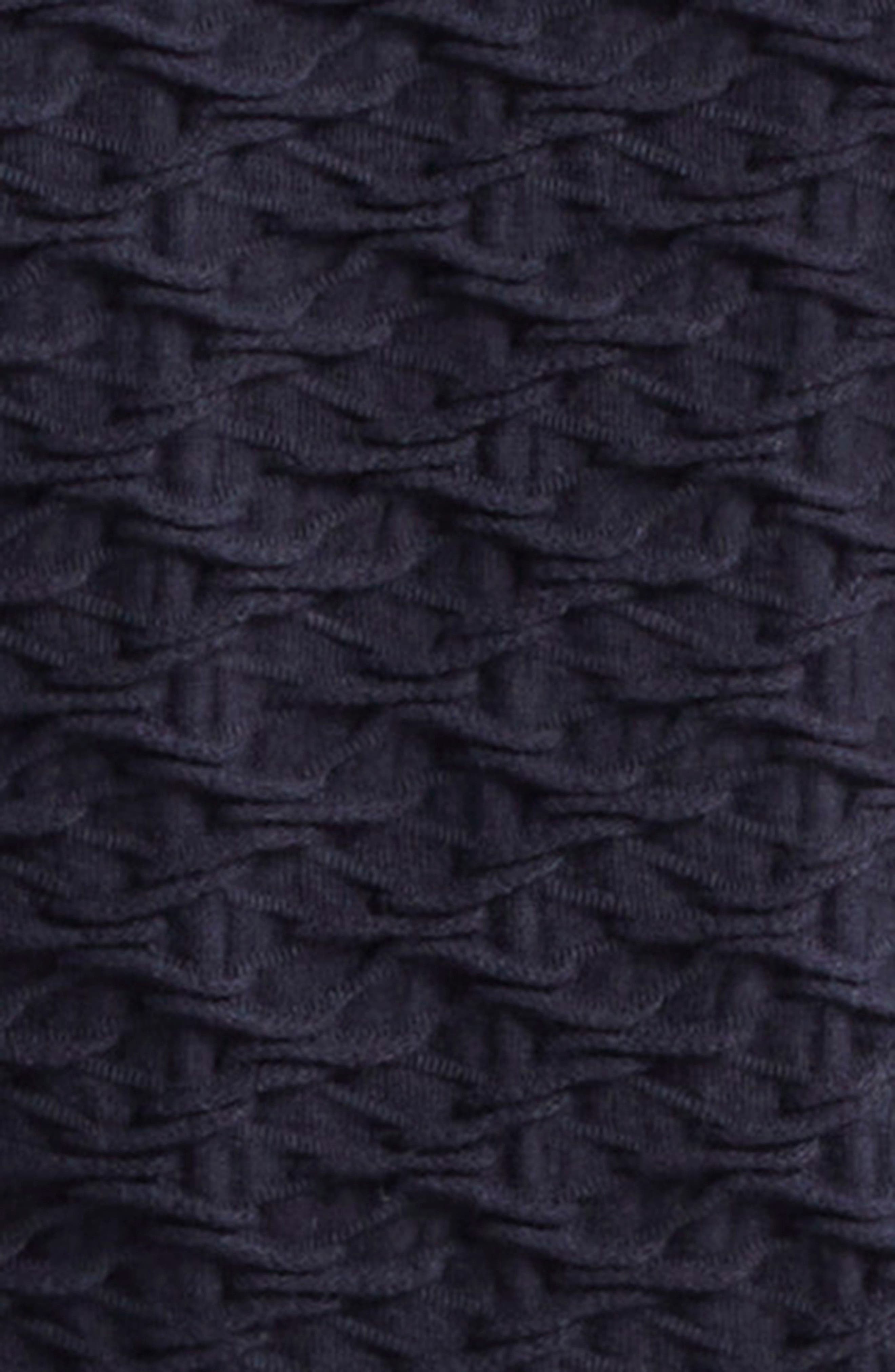 Emporio Armani Textured Jersey Top in Solid Dark Blue at Nordstrom - 6