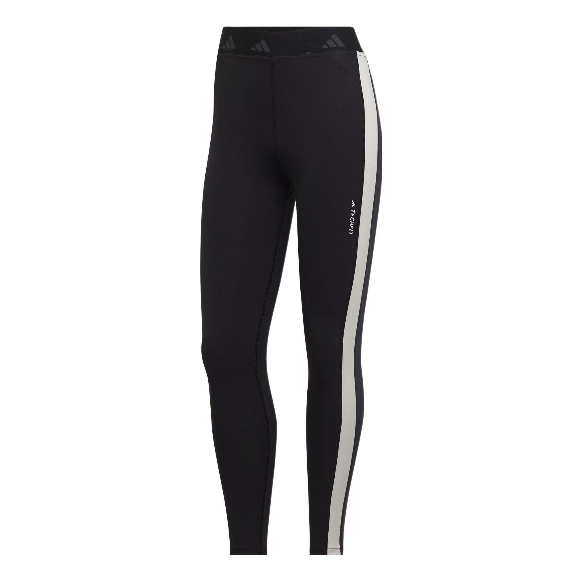 (WMNS) adidas Hyperglam Training Techfit 7/8 Leggings Asia Sizing 'Black White' HZ6955 - 1