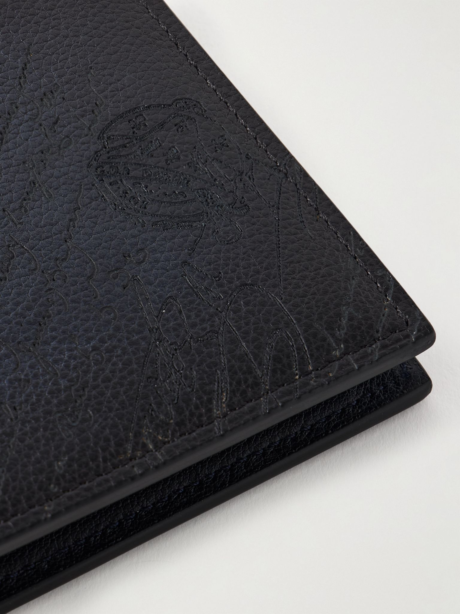 Makore Scritto Venezia Softy Full-Grain Leather Billfold Wallet Midnight blue - 3