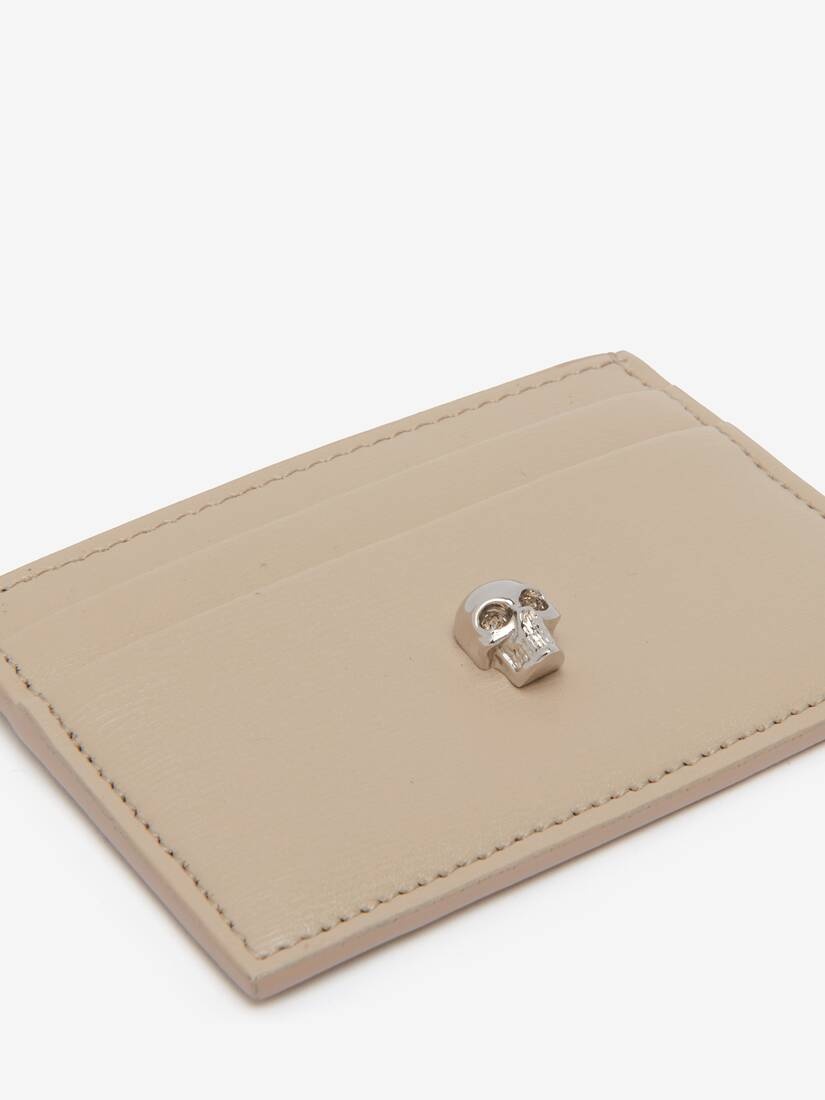 Women's Skull Card Holder in Camel - 4