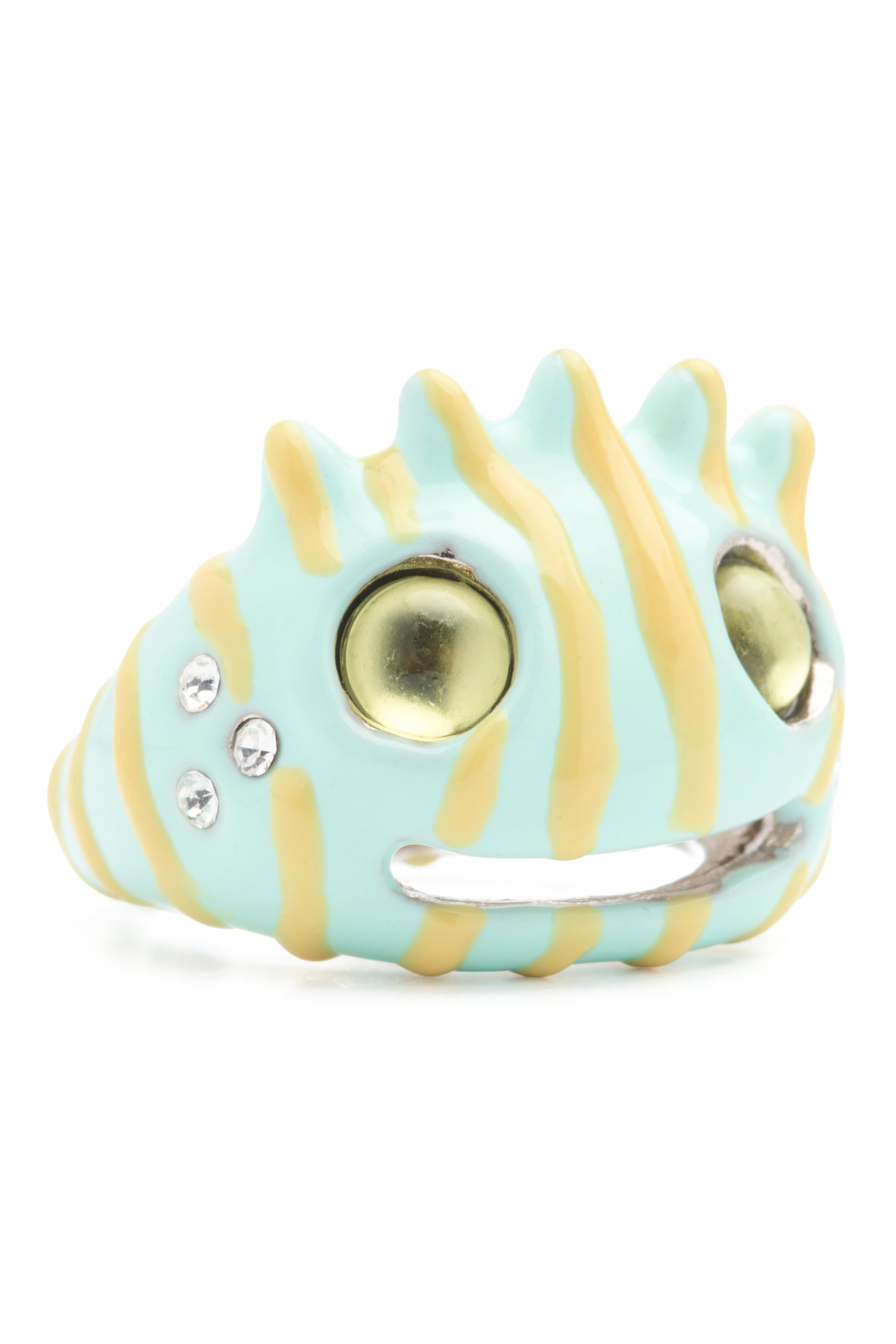 LEMON STRIPE LIBERTY FROG RING - 3