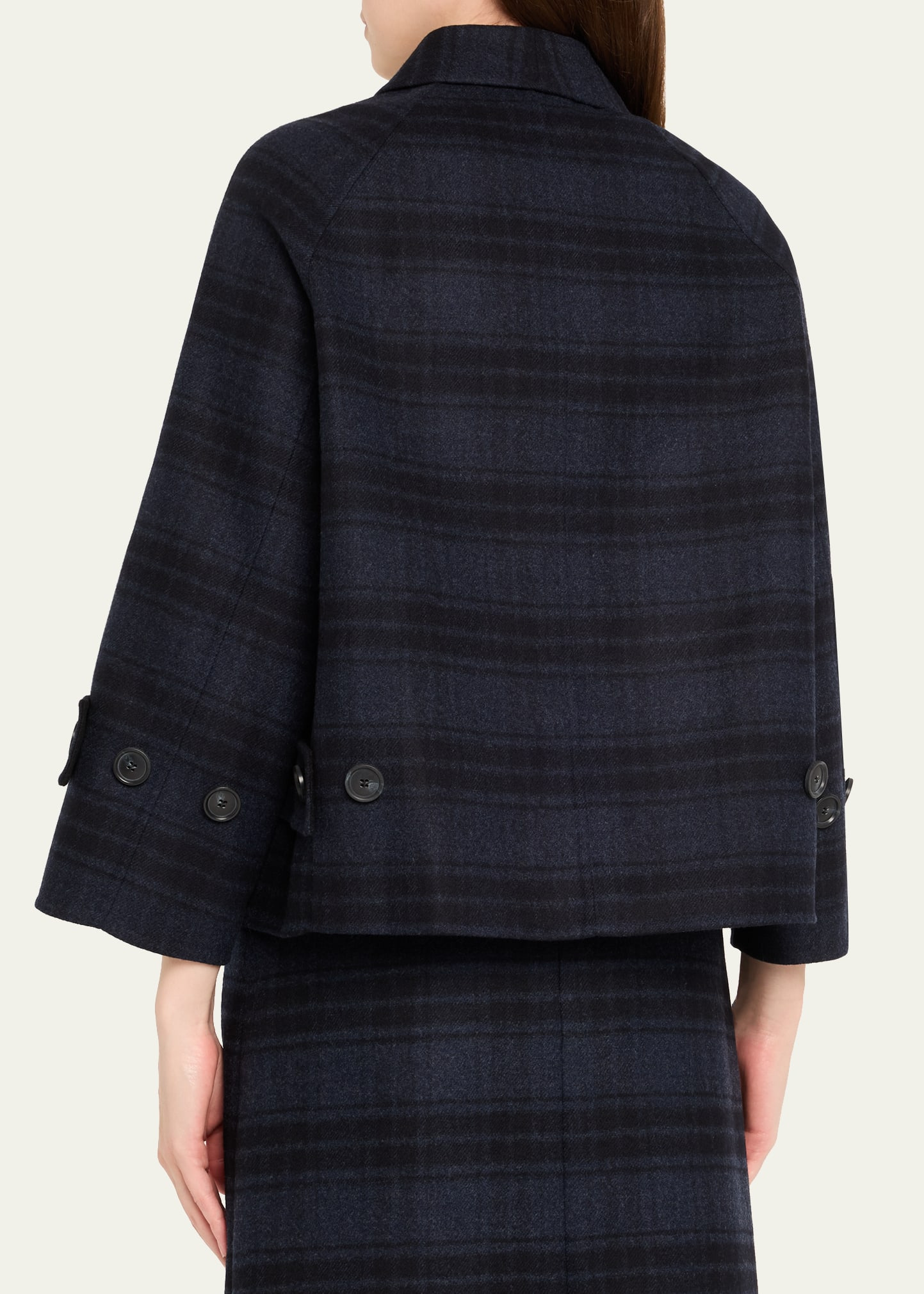 Alisa Check Wool Double Face Jacket - 3