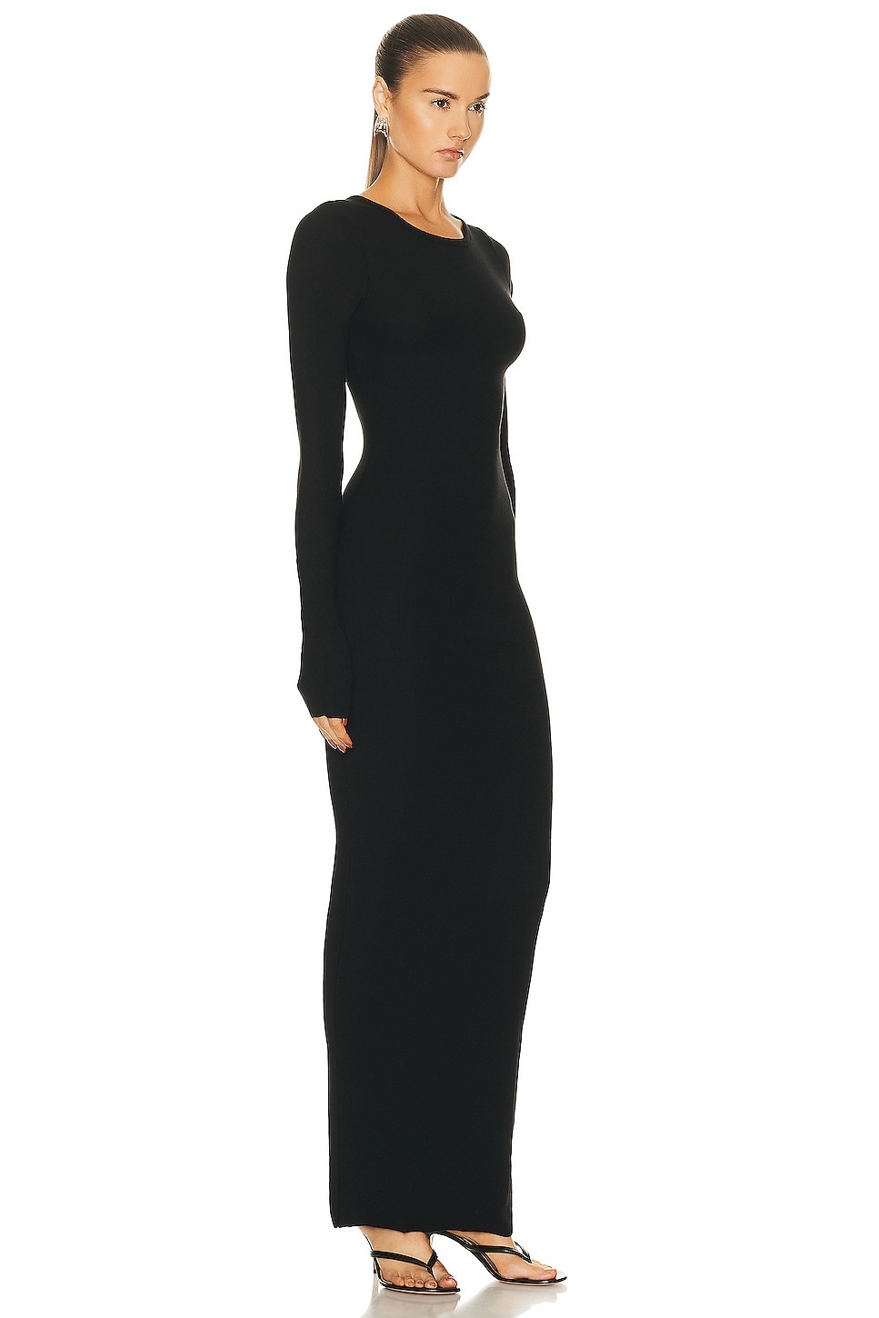 Long Sleeve Crewneck Maxi Dress - 2