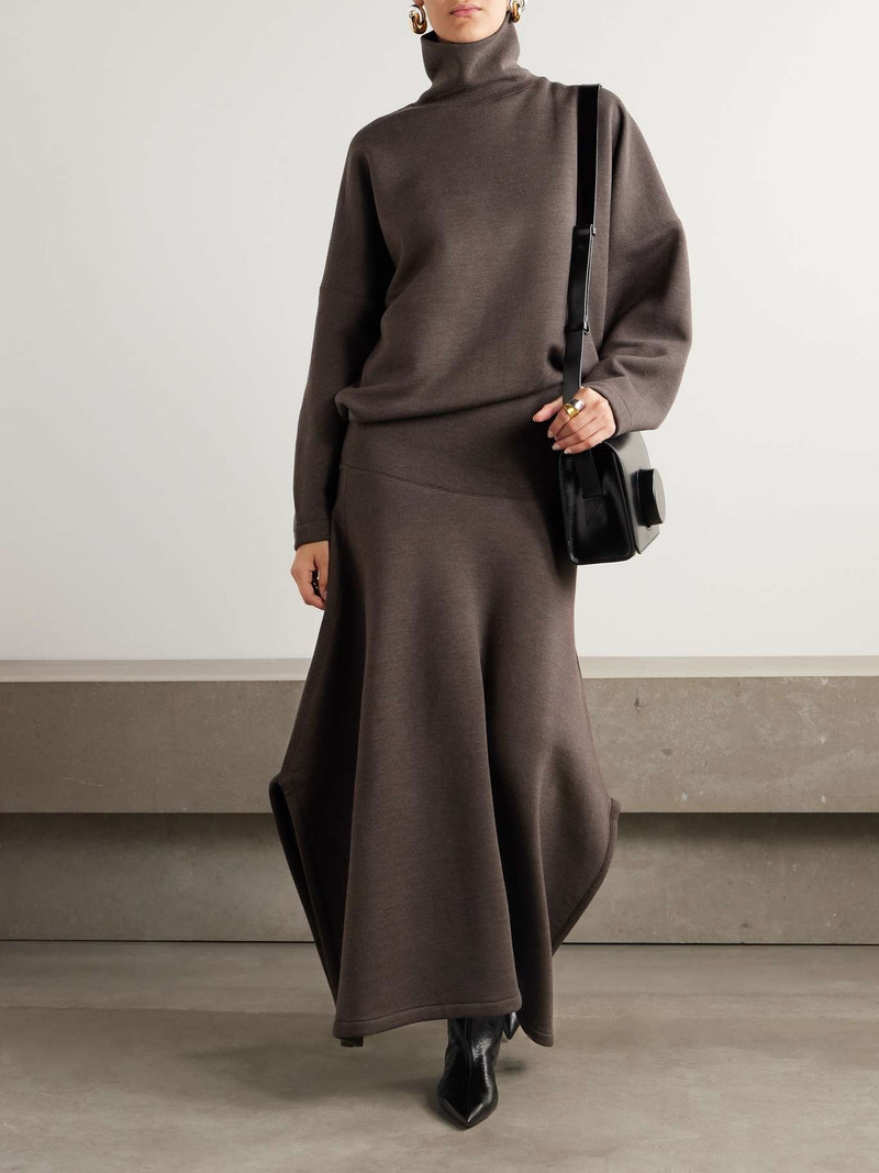 Lemaire Oversized wool and cotton-blend jersey turtleneck sweater outlook