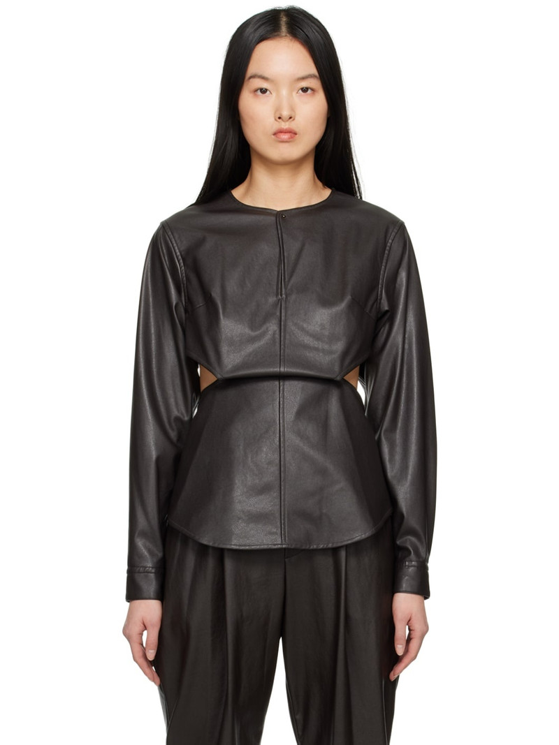 cut-out long-sleeve blouse 1