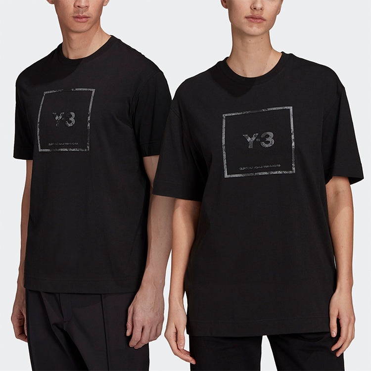 Y-3 SS21 Reflective Square Logo Short Sleeve Unisex Black GV6060 - 2