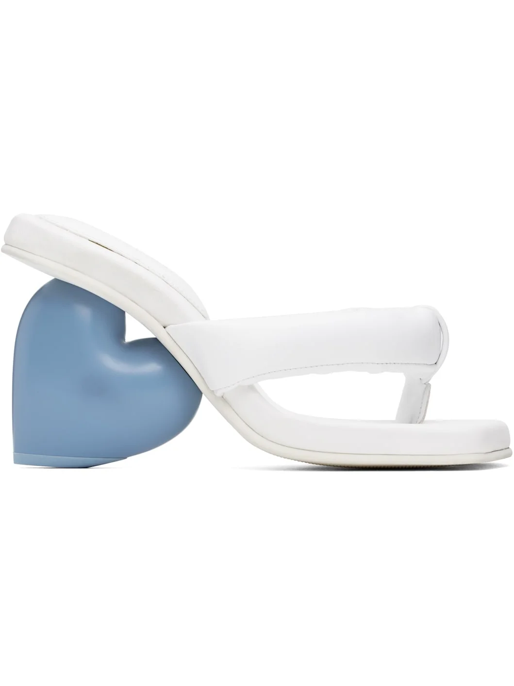 White Love Heeled Sandals - 1