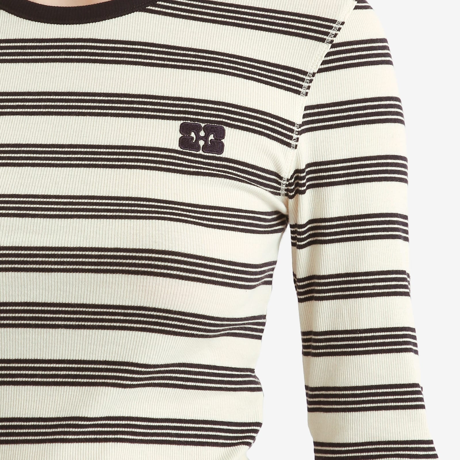 GANNI GANNI Stripe Long Sleeve T-Shirt | endclothing