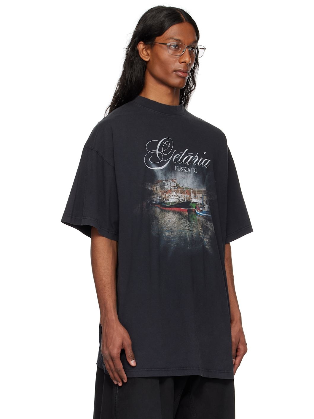 Black 'Getaria' Oversized T-shirt - 2