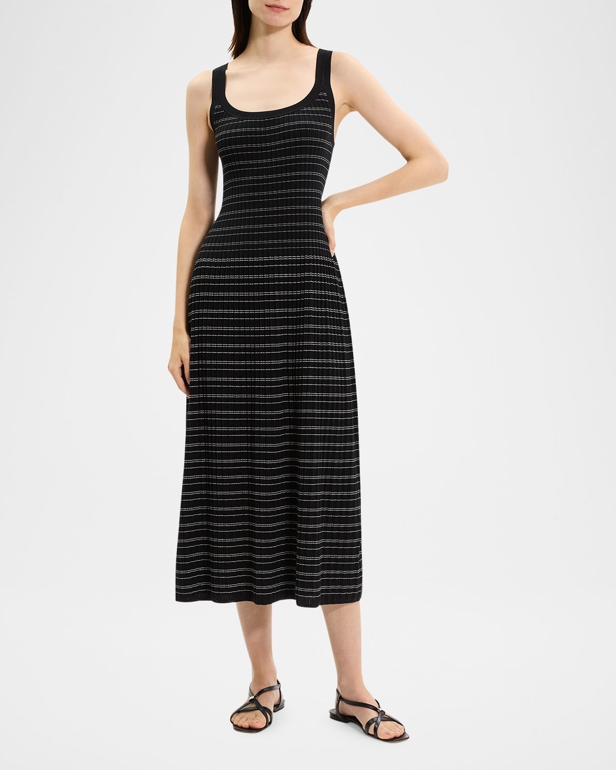 Stripe Knit Midi Dress - 4