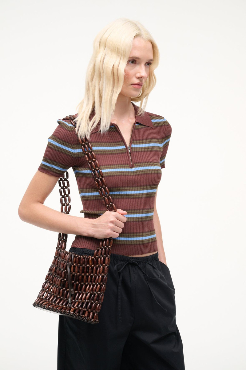 STAUD STAUD CORONADO BAG WOOD BEADS outlook