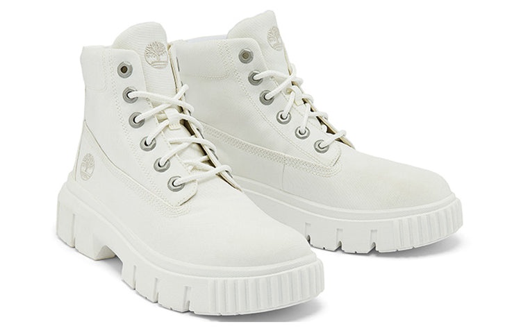 (WMNS) Timberland Greyfield Canvas Boot 'White' A2JFQW - 4