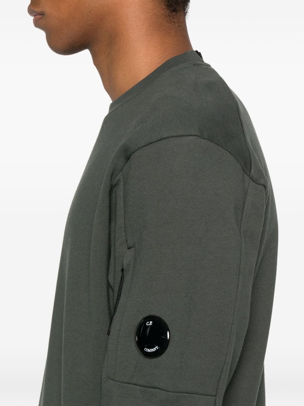 lens-detail crew-neck sweatshirt - 5
