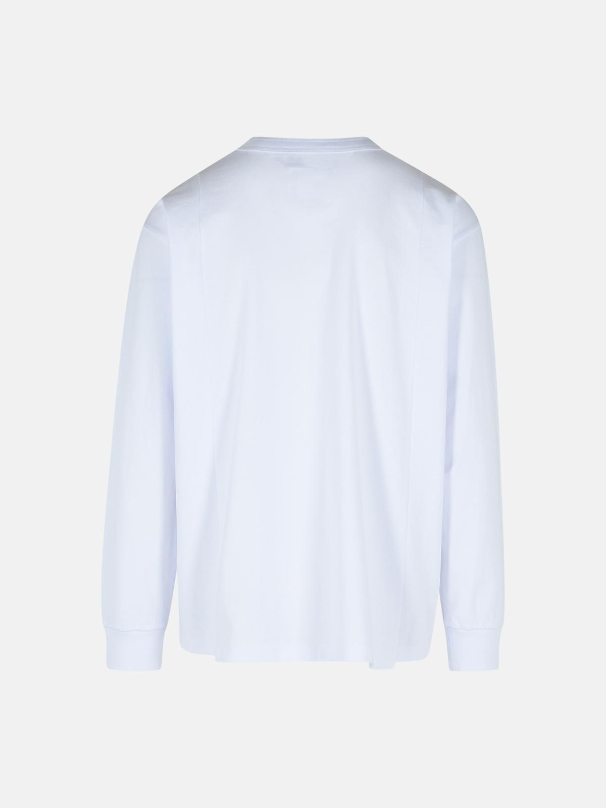 Tシャツ・カットソー SACAI Men T Shirts 03627M101 White sacai WHITE COTTON T-SHIRT | REVERSIBLE