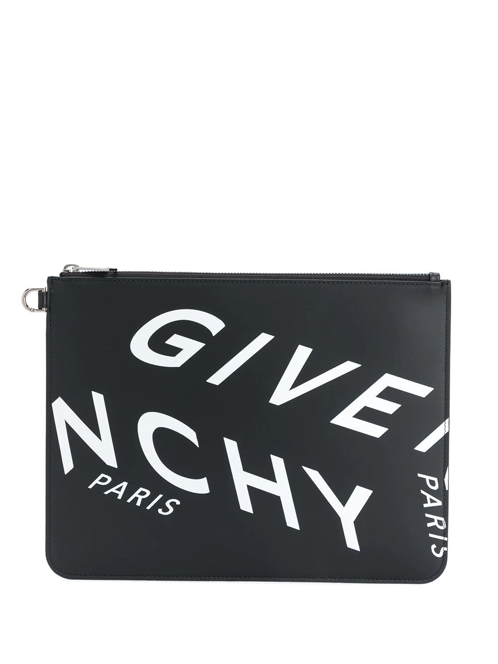 split logo print clutch - 1