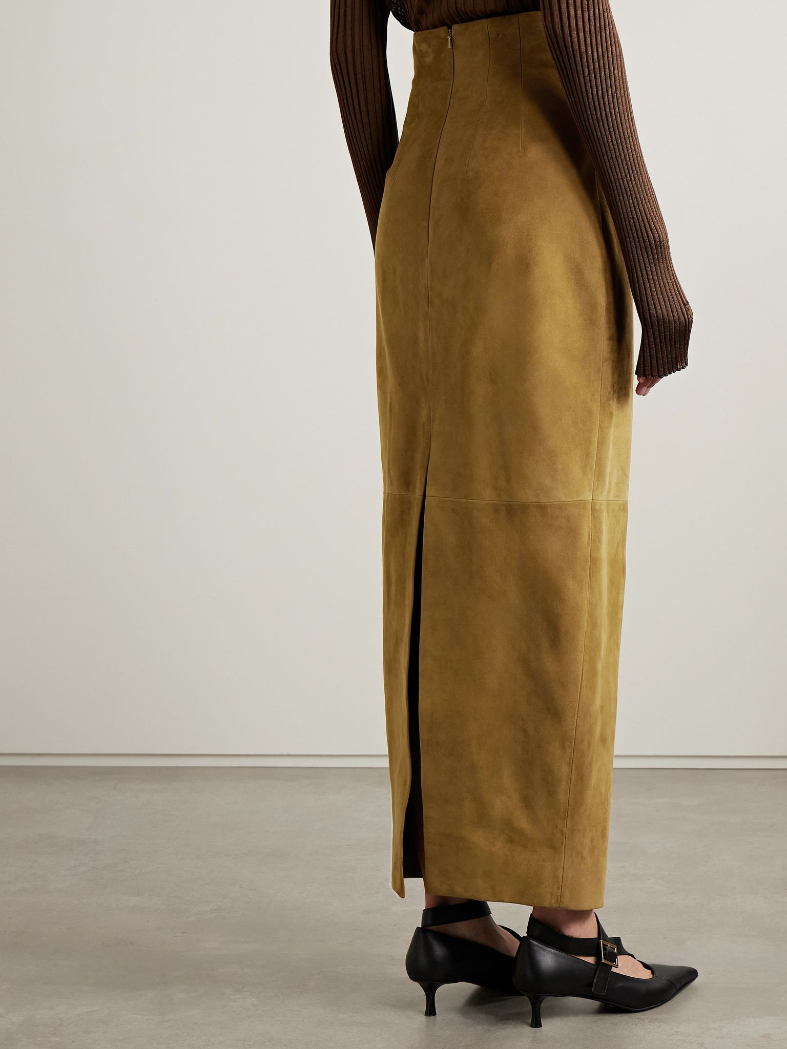 Loxley suede maxi skirt Tan - 4