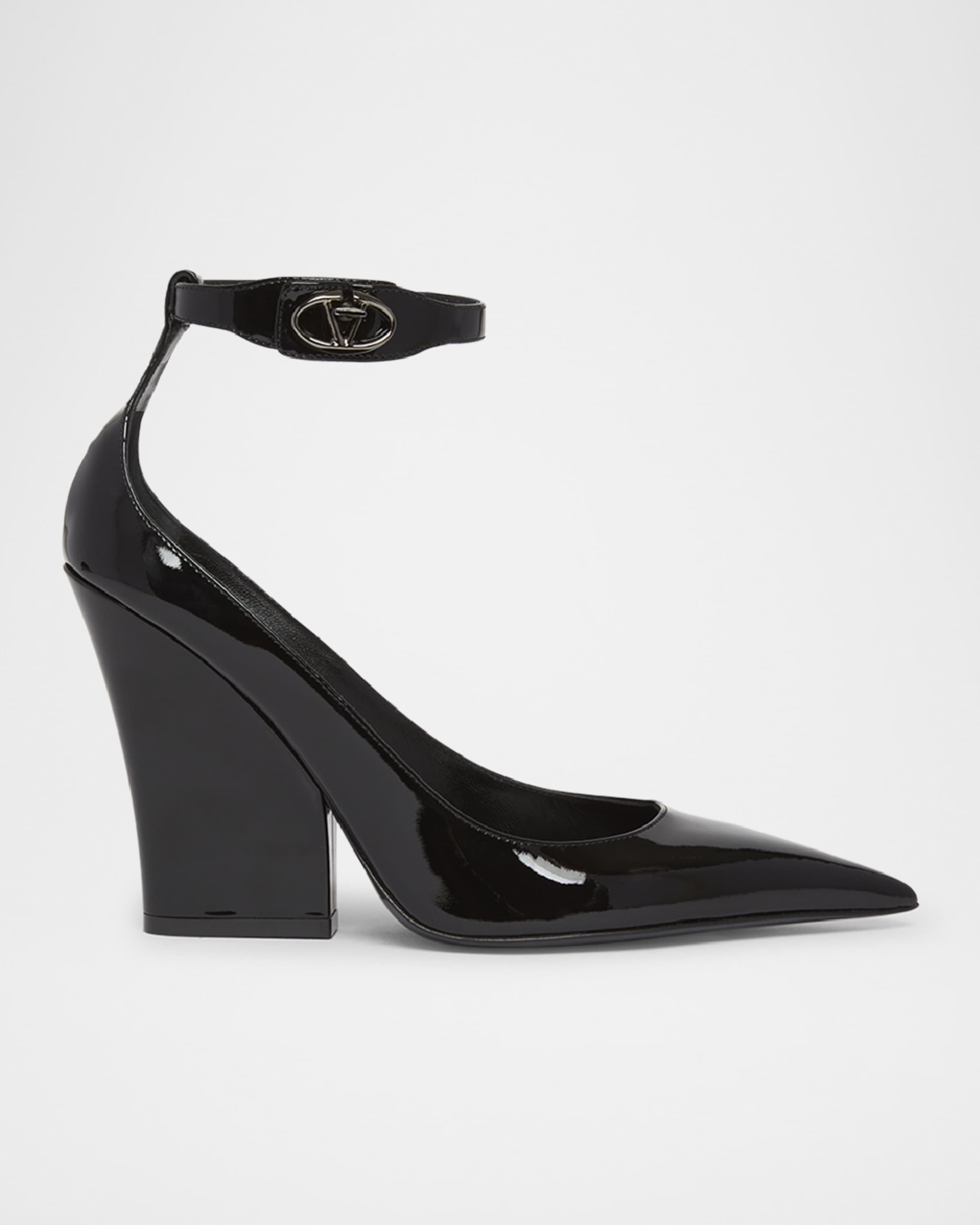 VLogo Patent Ankle-Strap Pumps - 1