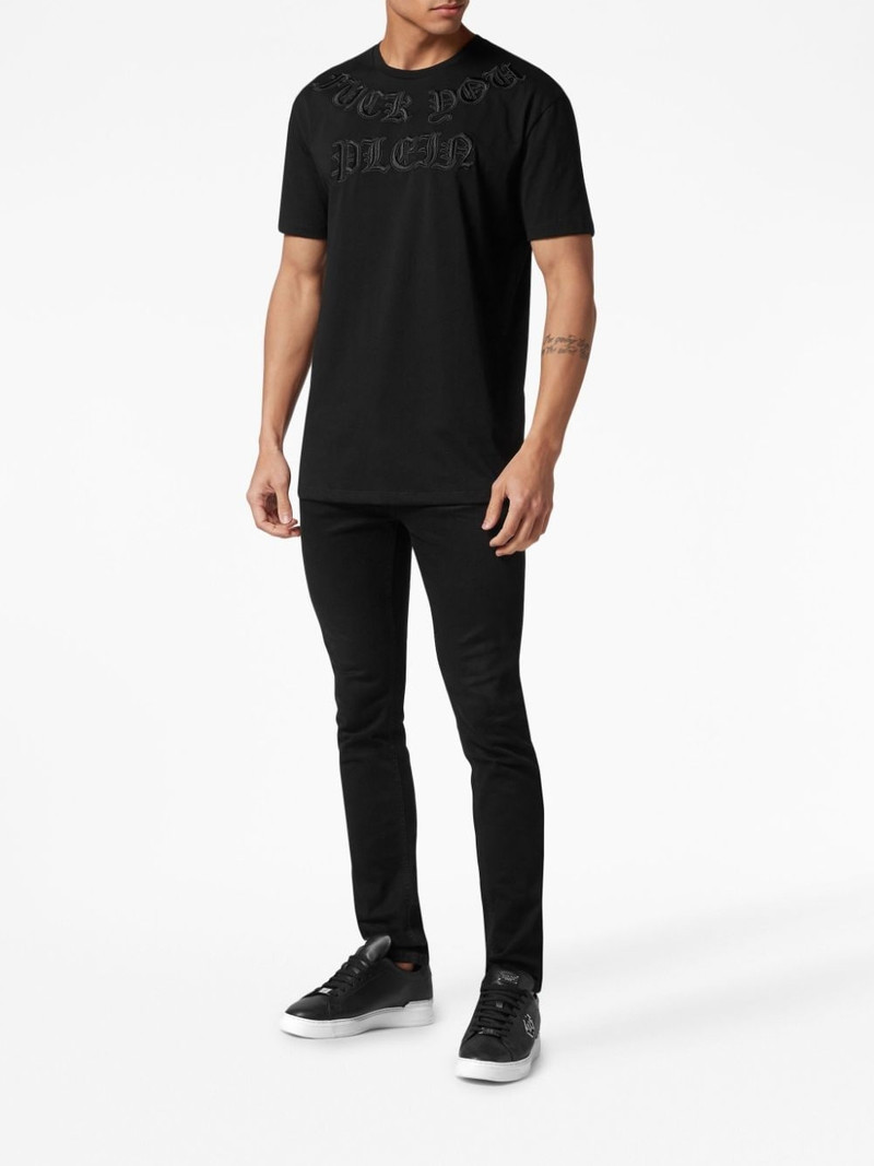 PHILIPP PLEIN Gothic logo-patch T-shirt outlook