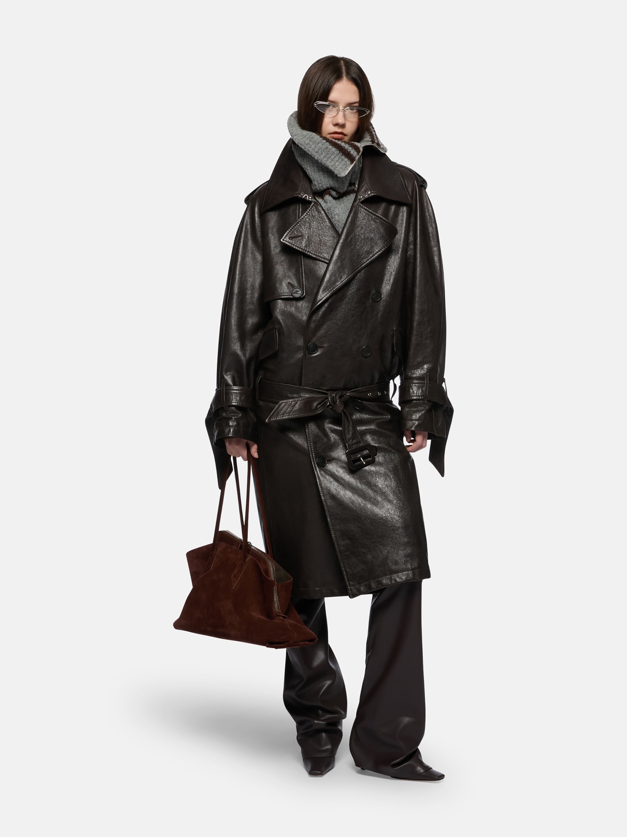 DARK BROWN TRENCH - 2