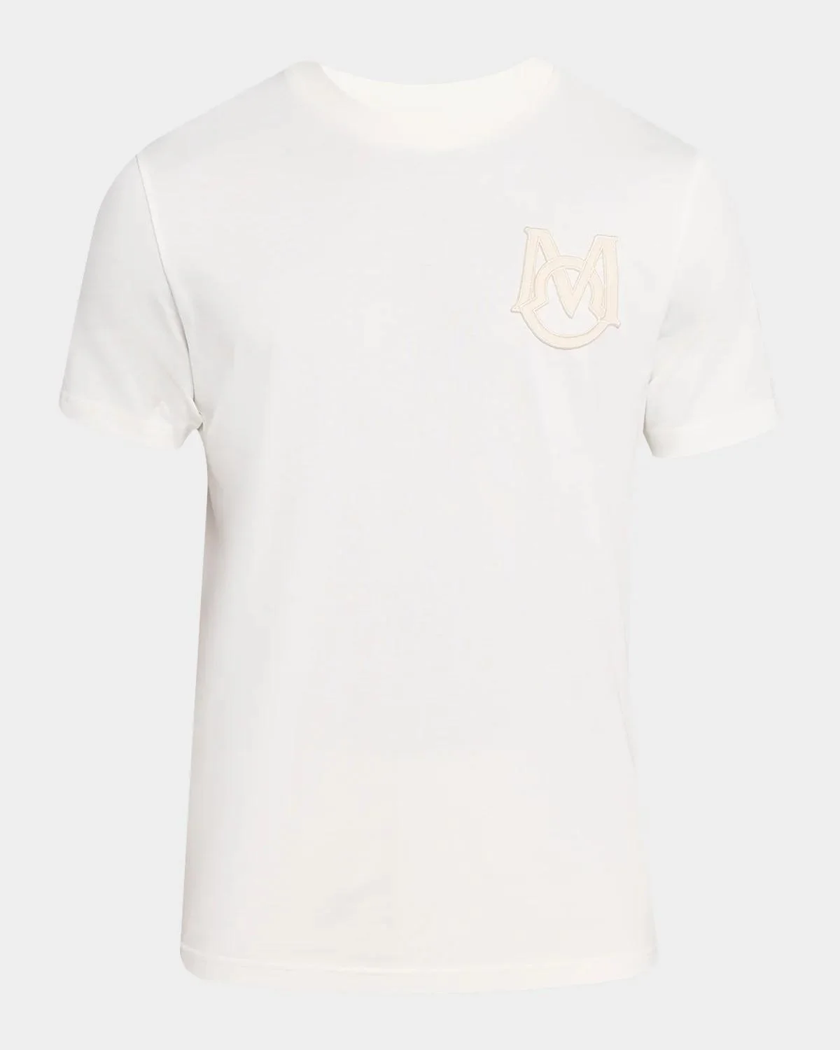 Men's Crewneck Monogram Cotton Jersey T-Shirt - 1