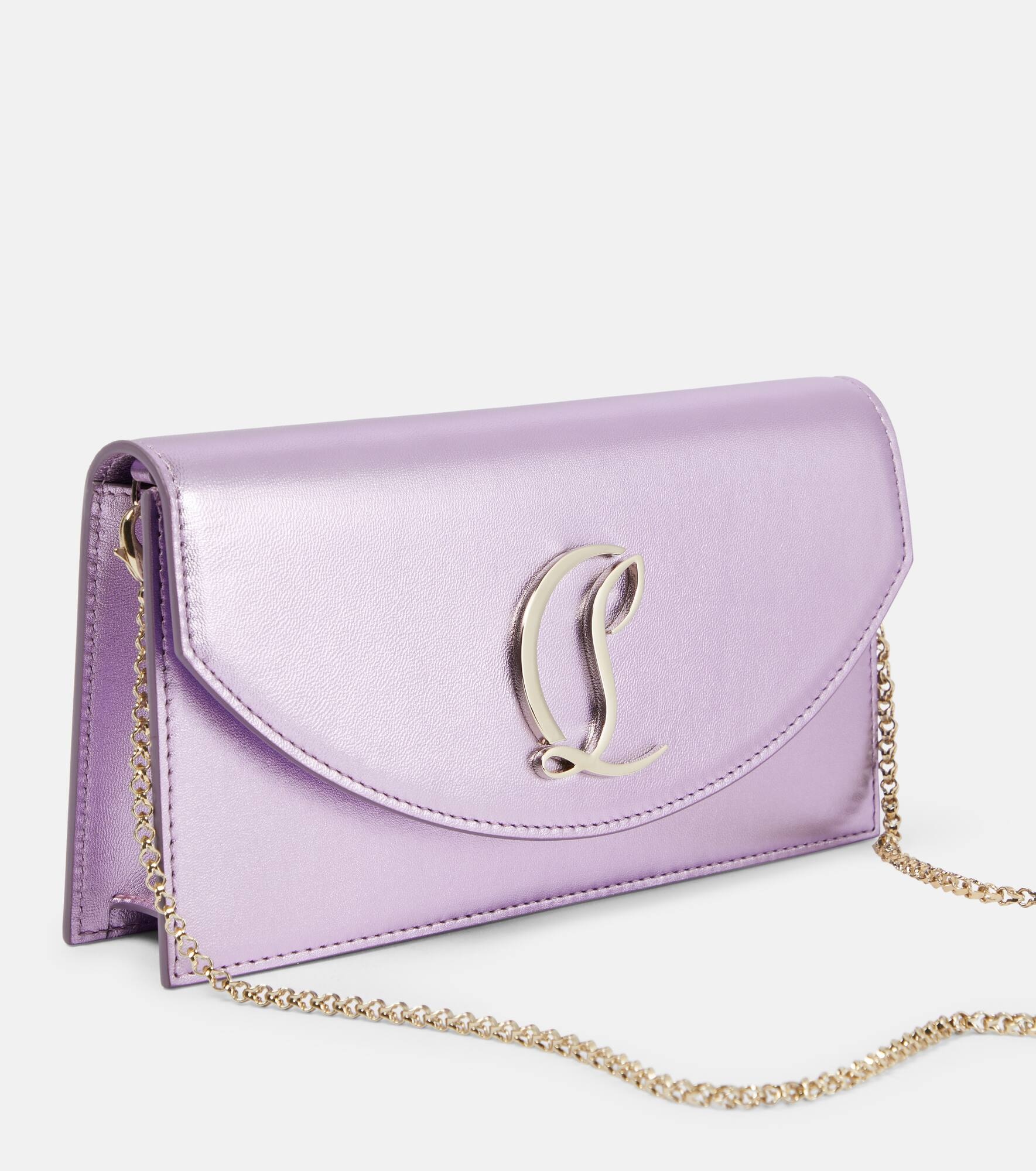 Loubi54 Small logo leather clutch - 6