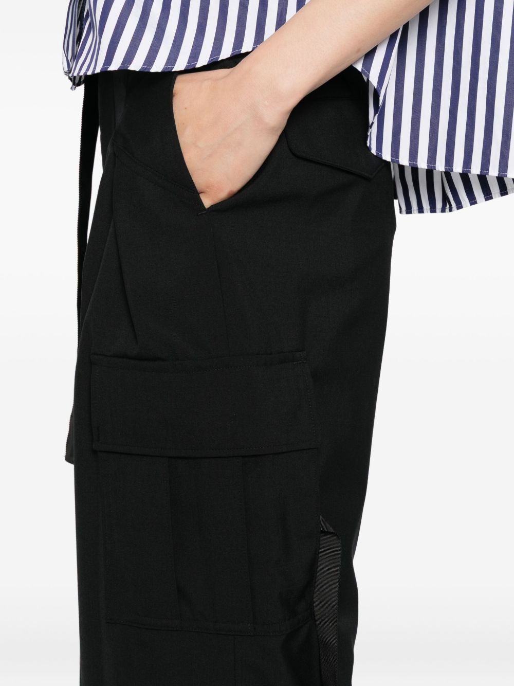 belted cargo trousers - 5