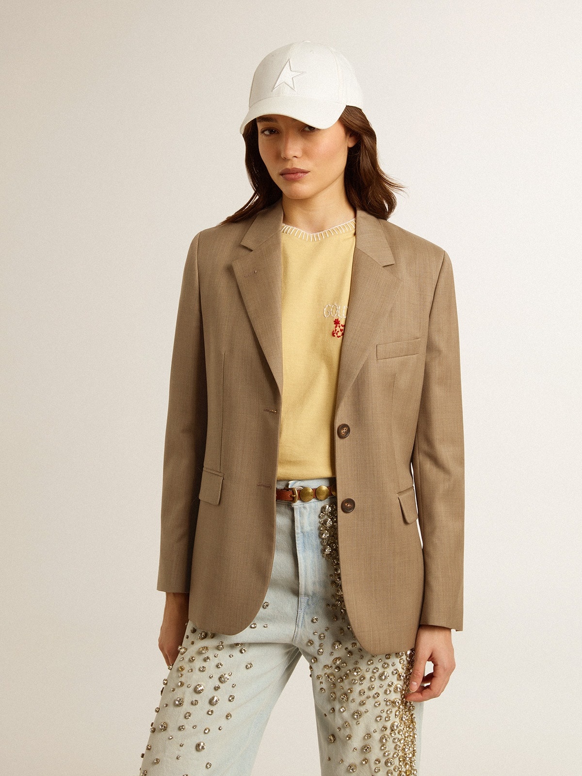 Women's dove-gray double-breasted blazer - 3