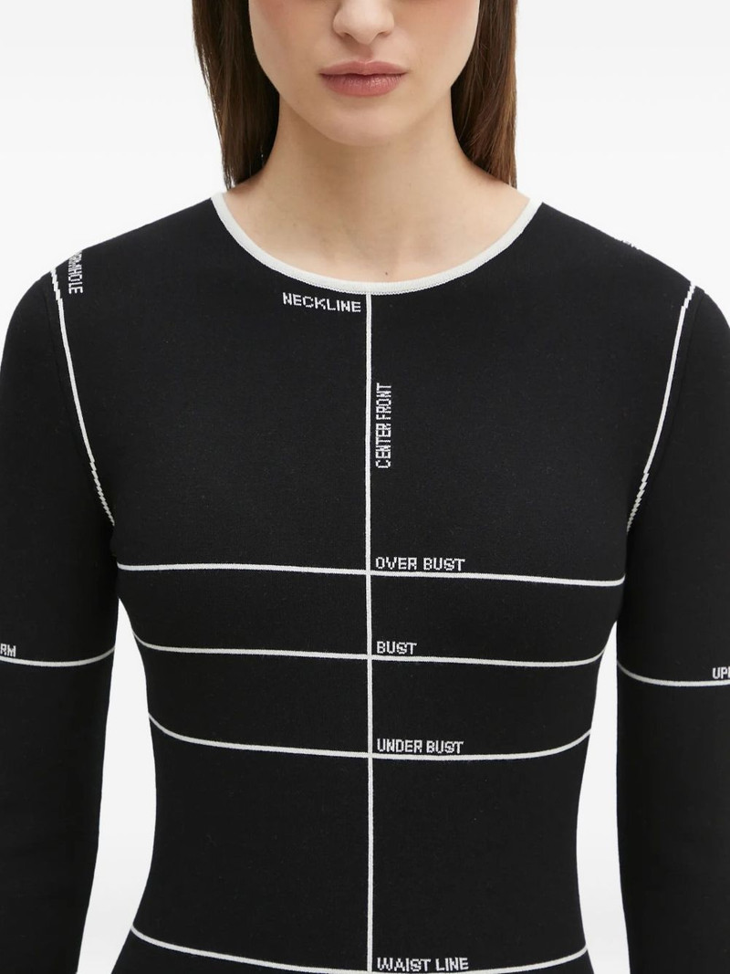 intarsia-knit mini dress 5