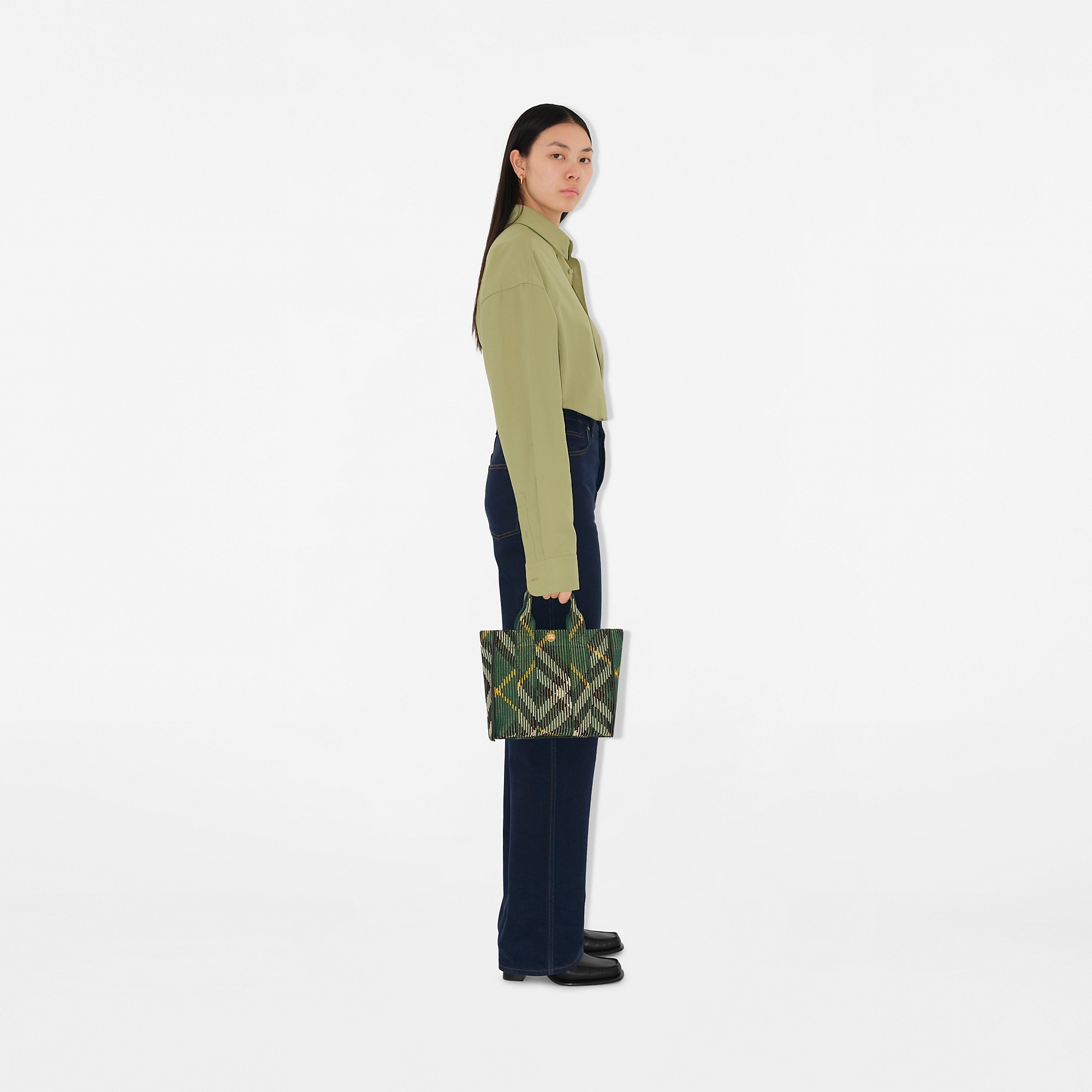 Mini Check Knitted Tote - 2