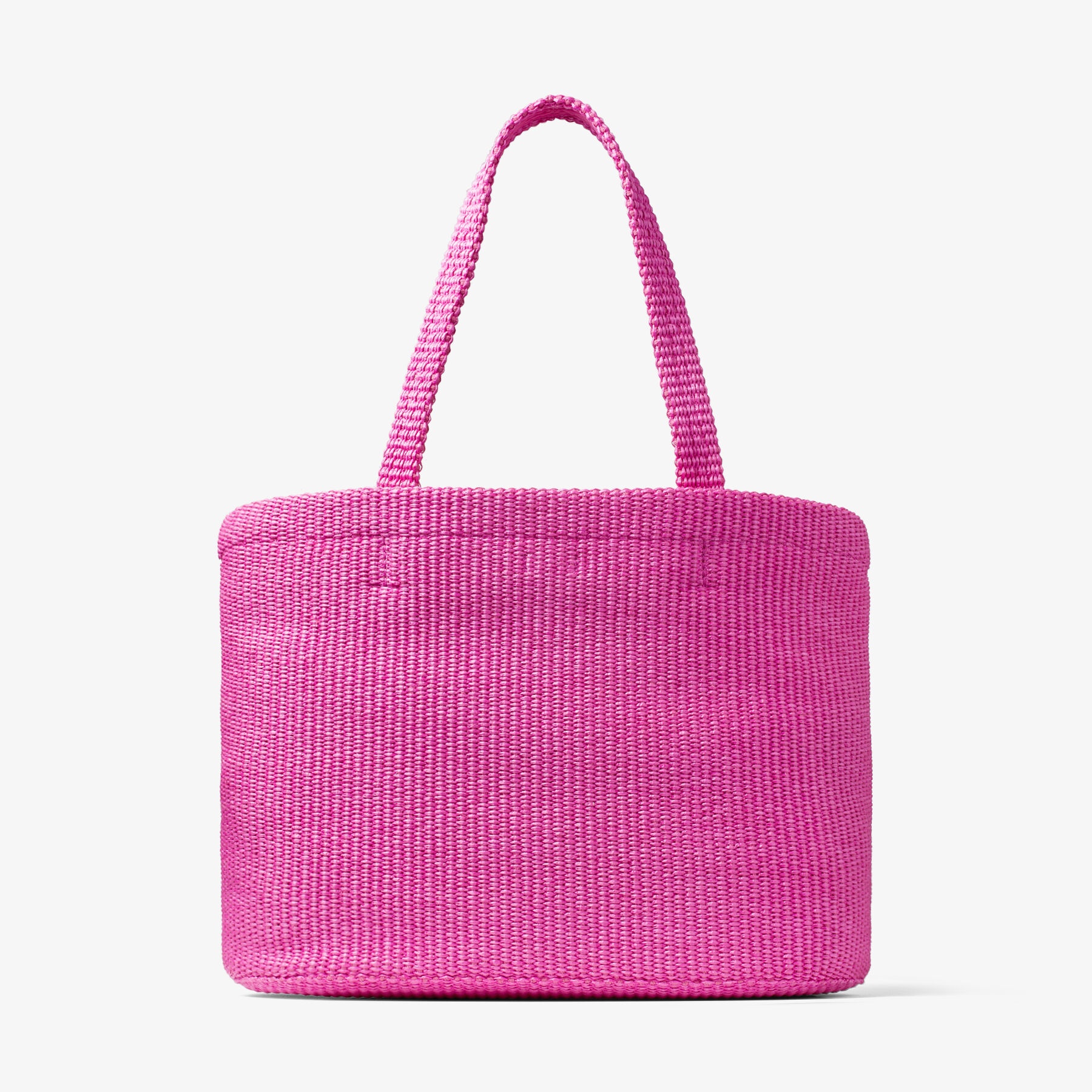 Beach Tote 
Fuchsia Raffia Tote Bag with Jimmy Choo Embroidery - 5