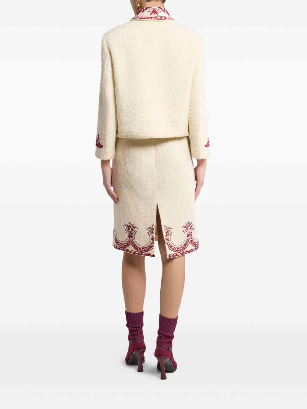 bouclé-effect tweed jacket - 3