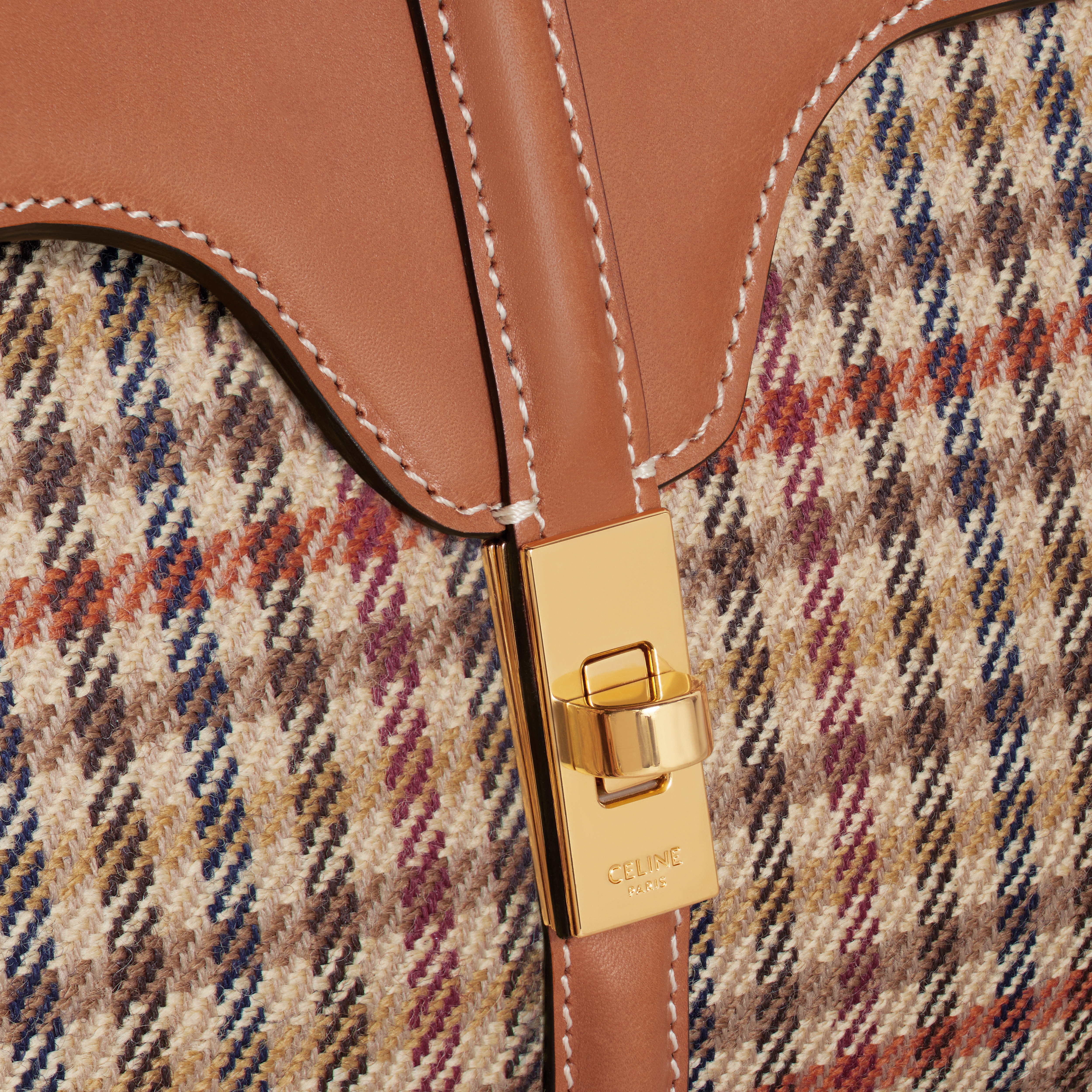 MINI 16 in Tweed and natural calfskin - 5