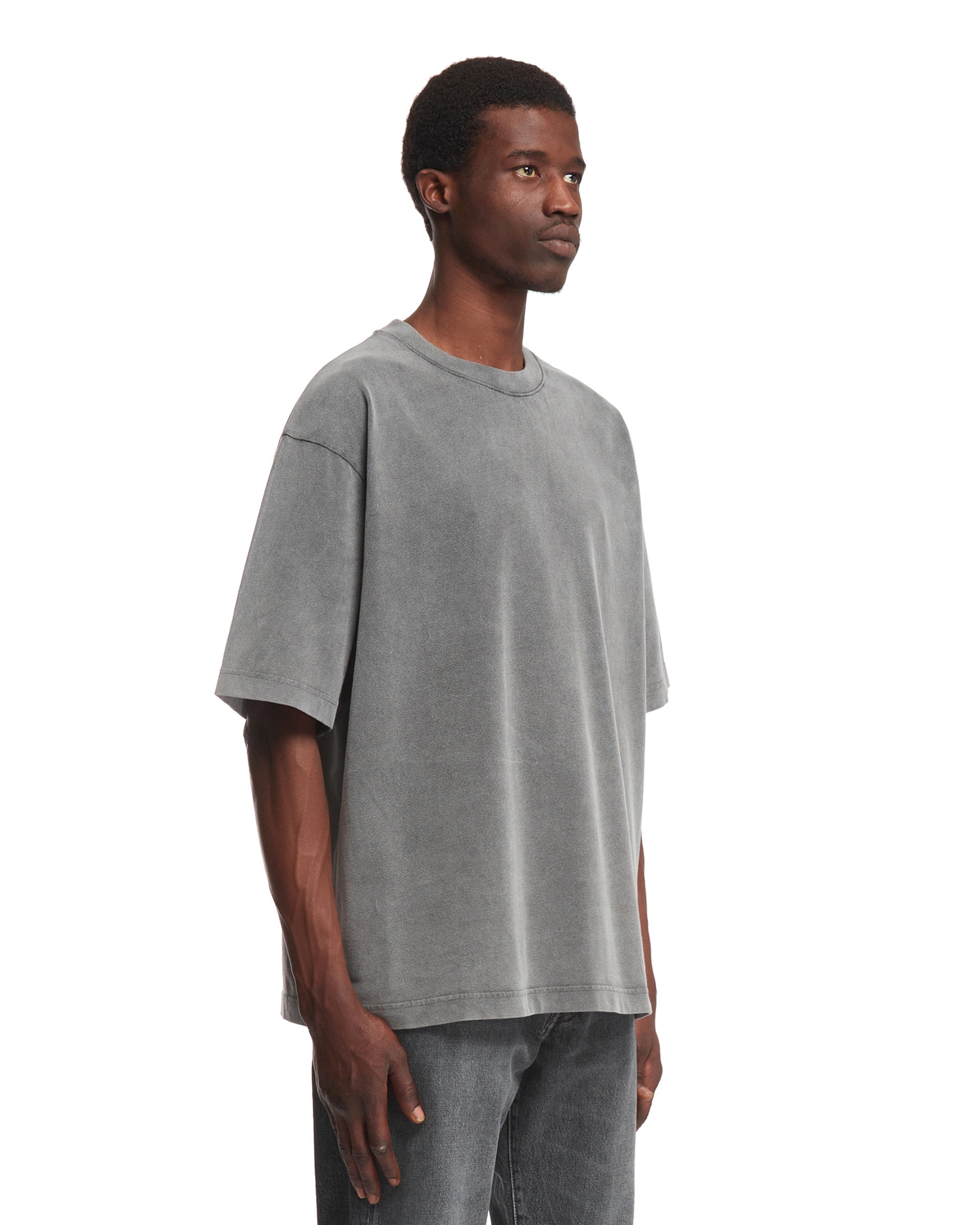 Gray Cotton T-Shirt - 4